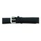 de Beer Black Alligator Grain Leather Watch Band 16mm Silver Color 7.5"